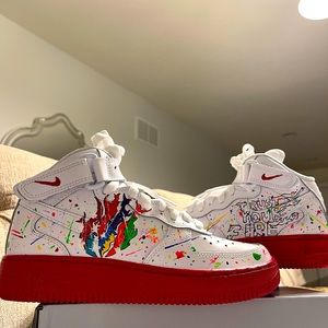 Made to order! Hand painted Nike Air Force Ones.
